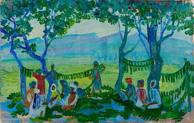 Кочетова Наталия Вениаминовна (р.1954). Табаководы. 1980-е./