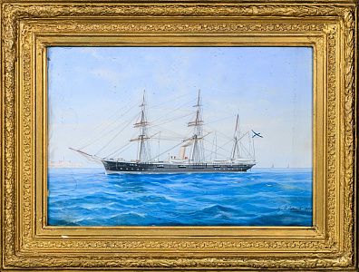 Гаэтано Эспозито (Gaetano d'Esposito) (1858–1911). Фрегат. 1897.