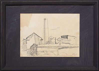 Кузнецов Павел Варфоломеевич (1878–1968). Постройки. Рисунок из альбома поездки в Крым. 1925.