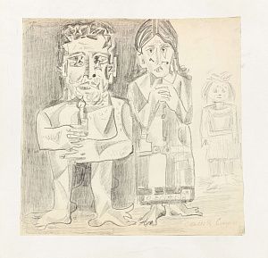 Семенов-Амурский Федор Васильевич (1902-1980).
Семья художника Смирнова. 1960-е.