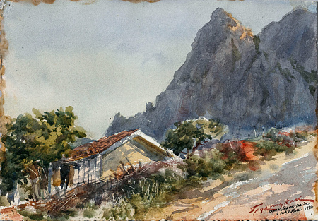 Гросицкий Сергей Николаевич (1876-1933). Коктебель. Скала Сюрюк Кайя. 1926.
