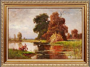 Платонов Семен Сергеевич (1860-1925). Деревья у реки. Первая четверть ХХ века.