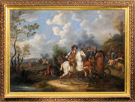 Неизвестный художник. Западная Европа. Всадники. Конец XVII - начало XVIII века.