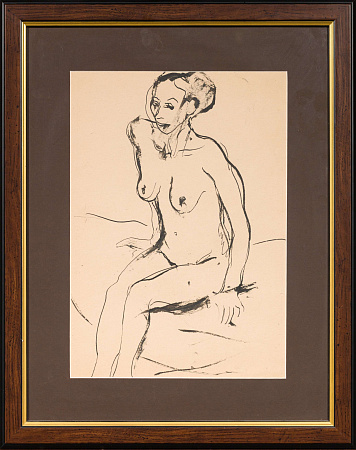 Лебедева Сарра Дмитриевна (1892-1967). 
Сидящая обнаженная. 1950-е.