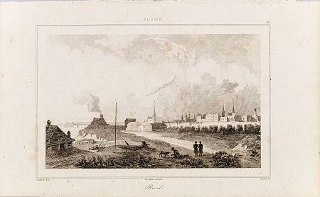 Сэмюэль Жан Жозеф Шоле (Samuel Jean Joseph Cholet) (1786-1874) по рисунку Виктора Мари Феликса Данвина (Victor Marie Felix Danvin) (1802-1842).Ревель. "L'Univers. Histoire et description de tous les peuples. Russie" 1830-е.
