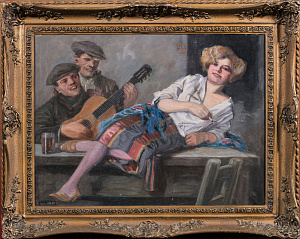 Гейгер Рихард (1870-1945). 
В кабаке. Первая половина ХХ века.
