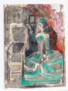 Пикассо Пабло (Picasso Pablo) (1881-1973). Жаклин. Лист из серии "Торос и Торрерос". 1961.
