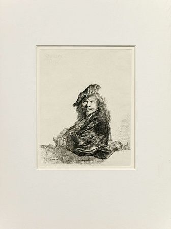 Рембрандт Харменс ван Рейн (Rembrandt Harmensz van Rijn) (1606-1669). Автопортрет. Репродукция ХХ века.