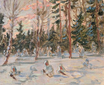 Жаба Альфонс Константинович (1848-1942). Зима. В окопах. 1939.