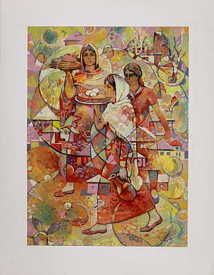 Сабанов Степан Леонтьевич (р. 1941). На праздник. 1991.