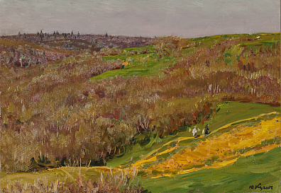 Кугач Юрий Петрович (1917-2013).Холмы вечером. 1948.
