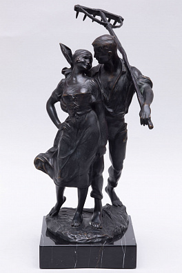 Скульптура «Пара крестьян». Европа. По модели скульптора Бруно Заха. 1920–1940-е гг.