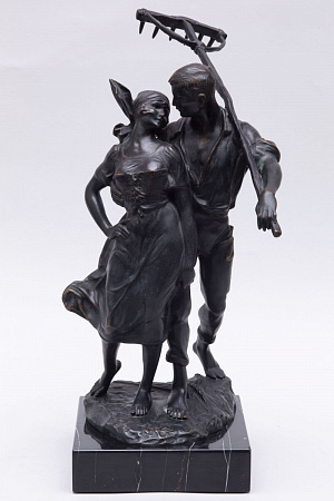 Скульптура «Пара крестьян». Европа. По модели скульптора Бруно Заха. 1920–1940-е гг.