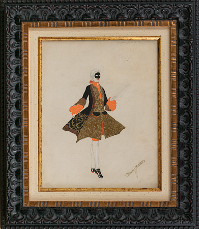 Зиновьев Александр Петрович (1889-1977). 
Эскиз театрального костюма "Казанова и венецианки". 1920-е-1930-е.