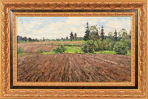 Аралов Владимир Николаевич (1893-п.1970). 
Вспаханное поле. 1940-е - 1950-е.