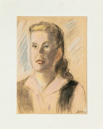 Лабас Александр Аркадьевич (1900-1983). Девушка в розовом. 1947.
