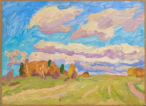 Фридман Карл Шоломович (1926–2001). Пейзаж с полем. 1967.