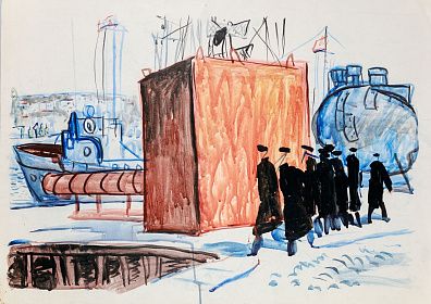 Назаров Константин Борисович (1933-1981). Утренний причал. Севастополь. 1975.