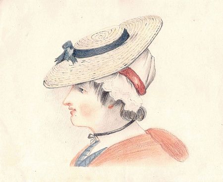 Неизвестный художник. Западная Европа. Дама в шляпке. Конец XIX века.