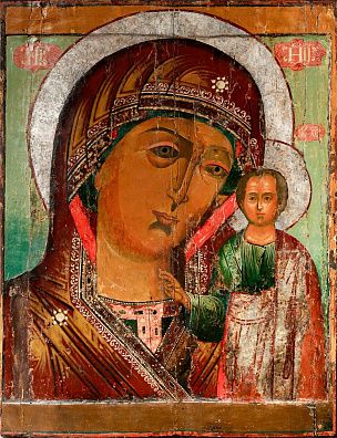 Икона "Богоматерь Казанская". Галич (?). Конец XVII века.