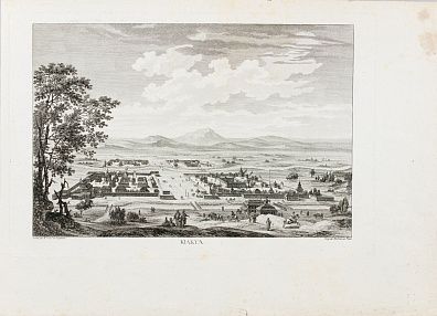 Луи-Николя Леспинас (Louis-Nicolas de Lespinasse).
Вид на город Кяхта. Конец XVIII века.