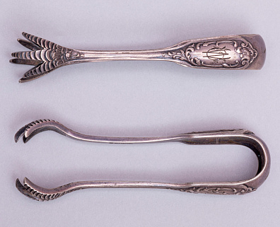 Щипчики для сахара (2 штуки). Братья Грачевы. 1898-1903.