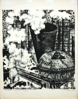 Турецкая Марина Валерьяновна (1934-2018). Грозный. Обеденный перерыв. 1973.