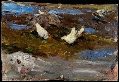 Алексеев Адольф Евгеньевич (1934-2000). Куры. 1991.
