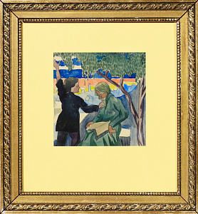 Кацман Евгений Александрович (1890-1976). 
Старик и мальчик. 1920-е.