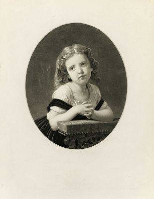 Вильям Адольф Бугро (William-Adolphe Bouguereau) (1825-1905).
Молитва. Вторая половина XIX века. Гравировал В.Тирион.