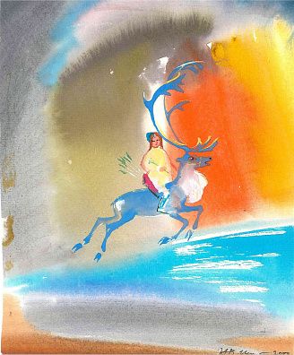 Трауготы Георгий, Александр и Валерий. Иллюстрация к книге "Сказки озера Байкал". 2003.