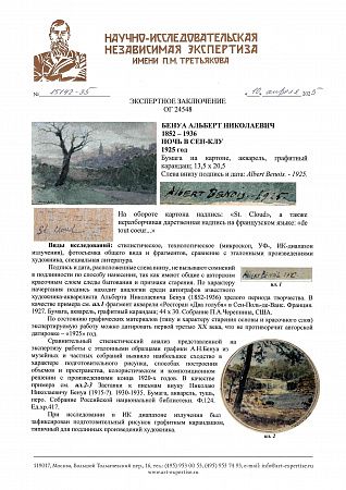Бенуа Альберт Николаевич (1852-1936). Ночь в Сен-Клу. 1925.