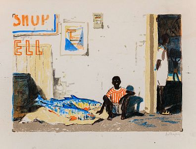 Таран Александр Федорович (р.1921). Продавец макрелей. 1957.