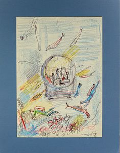 Лабас Александр Аркадьевич (1900-1983). Аквалангисты работают (вариант). Из серии "Океан". 1976.