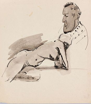Фесюн Владимир Петрович (1935-1990).(?)
Автопортрет с натурщицей. 1970-е.