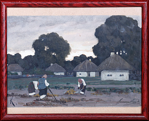 Зарубин Виктор Иванович (1866-1928). Украинское село. Начало ХХ века.