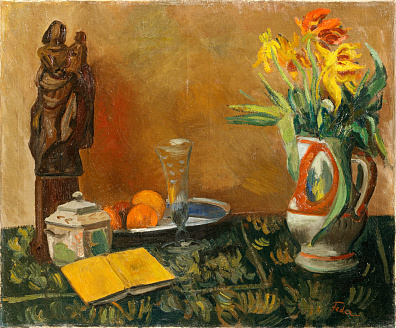 Федер Адольф (1886-1943).
Натюрморт со скульптурой. 1930-е.
