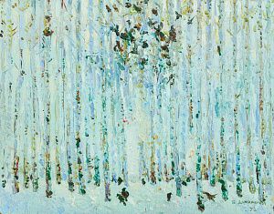 Домашников Борис Фёдорович (1924–2003). Березовая роща. 1972.