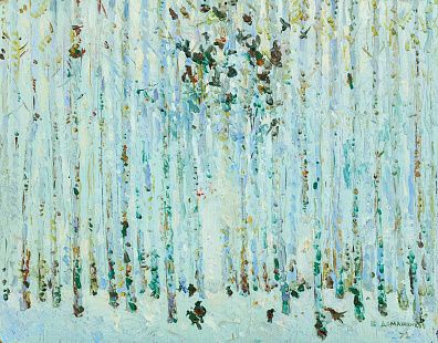 Домашников Борис Фёдорович (1924–2003). Березовая роща. 1972.