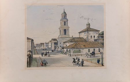 Турнерелли Эдуард Петрович (Edward Tracy Turnerelli) (1813-1896). Воскресенская улица в Казани. Вторая треть XIX века.