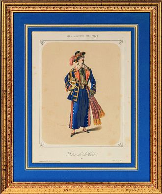Неизвестный художник. Западная Европа. Морской костюм. Лист из серии "Bals Masques de Paris". 1850-е - 1860-е.