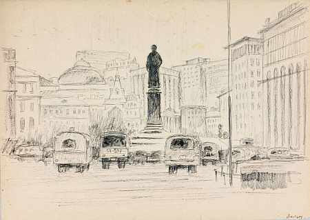 Зайцев Алексей Сергеевич (р.1927).Площадь Дзержинского. 1960-е.