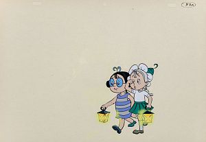  Новосёлова Ольга Александровна (р.1953).Ромашка и Мушка. Фаза движения к мультфильму "Незнайка на луне". 1997-1999.