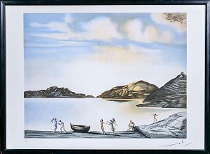 Сальвадор Дали (Salvador Dali) (1904-1989). Порт Льигат на закате. 1970-е - 1980-е.