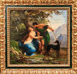 Неизвестный художник. Западная Европа. 
Венера и Адонис. Конец XIX века.