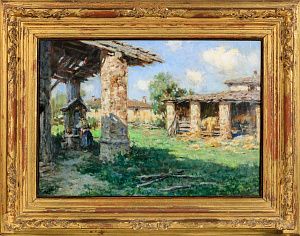 Карпов Иван Михайлович (1898-1970).Сцена у колодца. Вторая треть ХХ века.