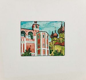 Левицкий Роман Васильевич (1920-1991),  Левицкий Александр Романович (р.1940). Суздаль. Из серии "Золотое Кольцо России". 1970.