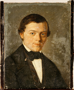 Белинский. 
Портрет молодого человека. 1850.