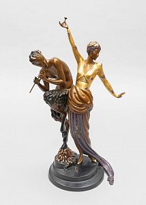 [Эрте] Скульптура "Сатир и нимфа". Автор - Р. Тыртов (Эрте), 1985 г.