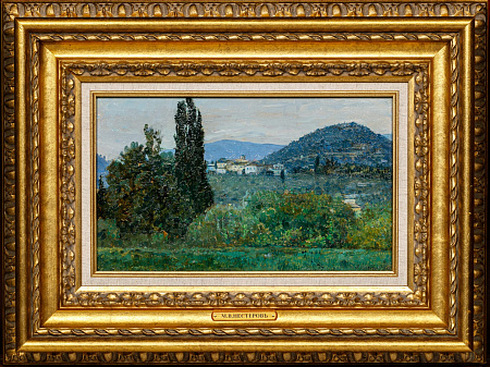 Нестеров Михаил Васильевич (1862-1942).Селение у подножия гор. 1889.